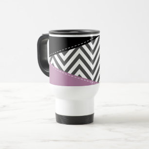 Grijze zigzag, Grijze Chevron, Zigzag Pattern, Paa Reisbeker