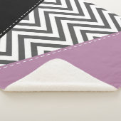 Grijze zigzag, Grijze Chevron, Zigzag Pattern, Paa Sherpa Deken (3/4)