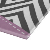 Grijze zigzag, Grijze Chevron, Zigzag Pattern, Paa Snijplank (Hoek)