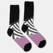 Grijze zigzag, Grijze Chevron, Zigzag Pattern, Paa Sokken (Rechts)