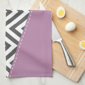 Grijze zigzag, Grijze Chevron, Zigzag Pattern, Paa Theedoek (Quarter Fold)