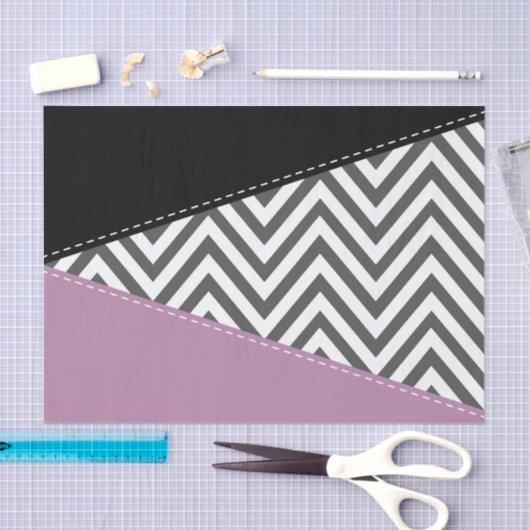 Grijze zigzag, Grijze Chevron, Zigzag Pattern, Paa Tissuepapier (Craft)
