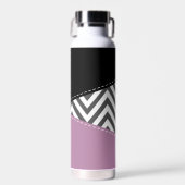 Grijze zigzag, Grijze Chevron, Zigzag Pattern, Paa Waterfles (Voorkant)