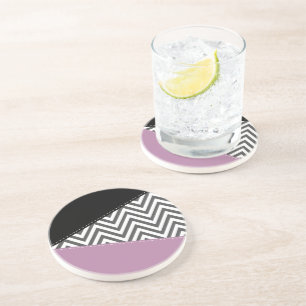 Grijze zigzag, Grijze Chevron, Zigzag Pattern, Paa Zandsteen Onderzetter