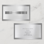 Grijze zilver Lijst Metaalachtig MInimaal Minimale Visitekaartje (Voorkant / Achterkant)