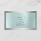 Grijze zilver Lijst Minimale hoeveelheid Aqua Visitekaartje (Achterkant)