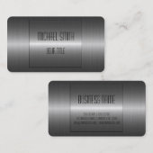 Grijze zilver Roestvrij staal Visitekaartje (Voorkant / Achterkant)