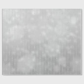 Grijze zilveren strips vallen glanzend glanzend gl cadeaupapier (Vlak)