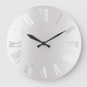 Grijze zilvergrijze, minimale Romeinse cijfers Grote Klok