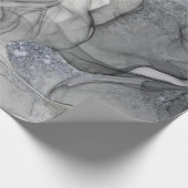 Grijze zilverkleurende sensaties cadeaupapier (Hoek)