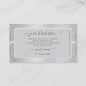  grijze zilvermozaïeksparkle-juwelen met Logo Visitekaartje (Achterkant)