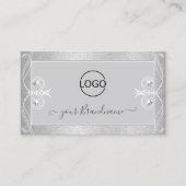  grijze zilvermozaïeksparkle-juwelen met Logo Visitekaartje (Voorkant)