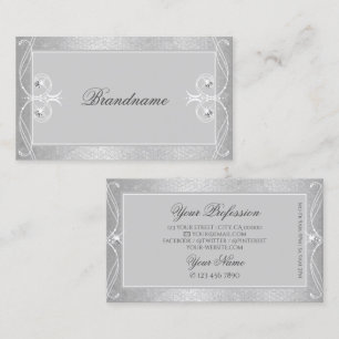  grijze zilvermozaïeksparkle-Ornamenten Visitekaartje