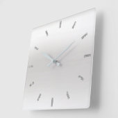 Grijze zwart-wit ombre minimale glitter vierkante klok (Hoek)