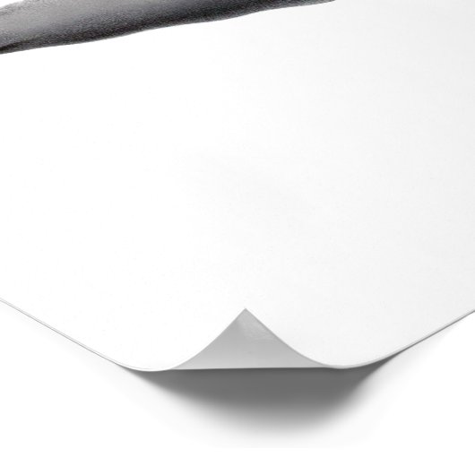 Grijze zwart-witafdrukken Sperm Whale #12 Poster (Hoek)