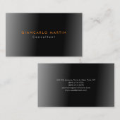 Grijze zwarte Abstracte kunstklep minimalistisch Visitekaartje (Voorkant / Achterkant)