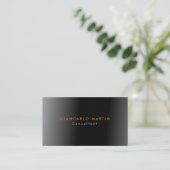Grijze zwarte Abstracte kunstklep minimalistisch Visitekaartje (Staand voorkant)