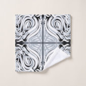 Grijze zwarte, Abstracte munt Bad Handdoek (Wasdoekje)