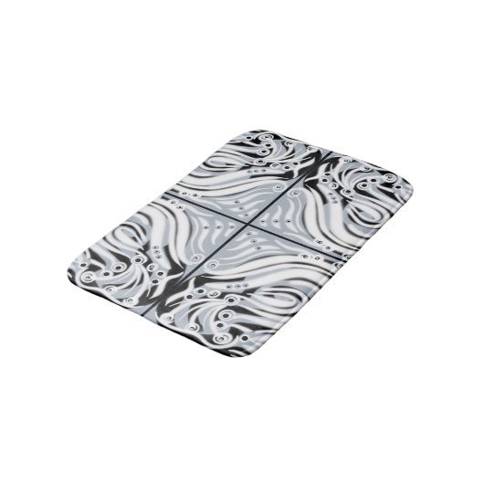 Grijze zwarte, Abstracte munt Badmat (Gekanteld)