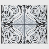 Grijze zwarte, Abstracte munt Cadeaupapier (Vlak)