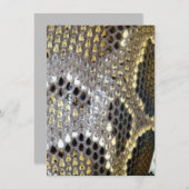 grijze zwarte beige dierlijk patroon, slangendruk bedankkaart (Voorkant / Achterkant)