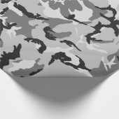 Grijze zwarte Camouflage Cadeaupapier (Hoek)