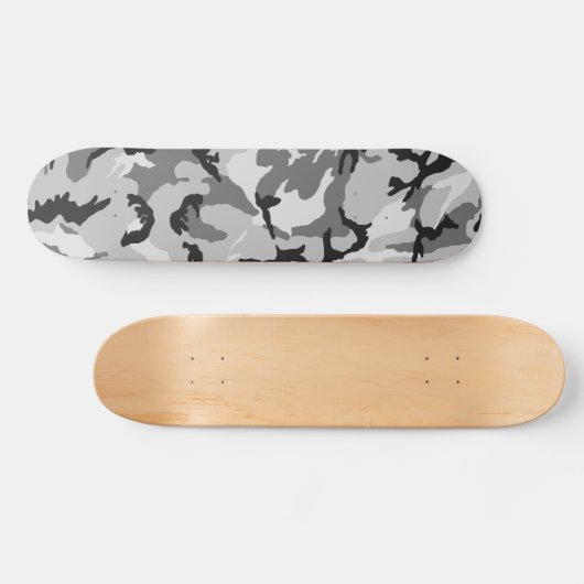 Grijze zwarte Camouflage Skateboard (Horizontaal)