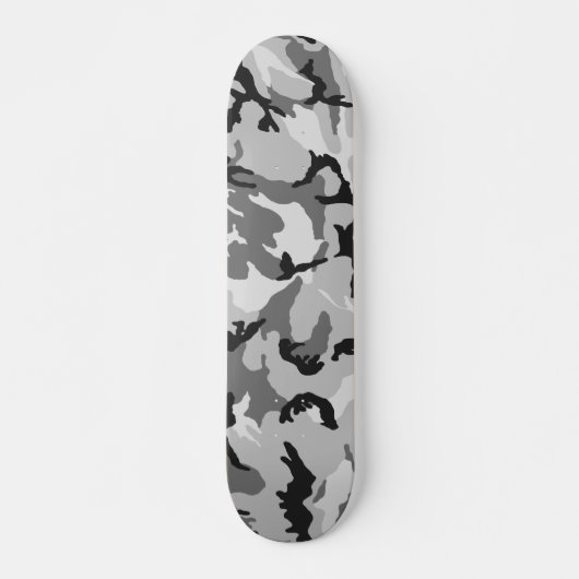 Grijze zwarte Camouflage Skateboard (Voorkant)