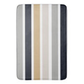 Grijze, zwarte en Tan Stripes Badmat (Voorkant Verticaal)