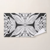 Grijze zwarte en witte vlinder Abstract Bad Handdoek (Handdoek)
