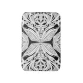 Grijze zwarte en witte vlinder Abstract Badmat (Voorkant Verticaal)