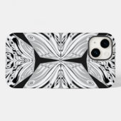 Grijze zwarte en witte vlinder Abstract Case-Mate iPhone Case (Achterkant (horizontaal))
