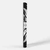 Grijze zwarte en witte vlinder Abstract Case-Mate iPhone Case (Achterkant / Rechts)