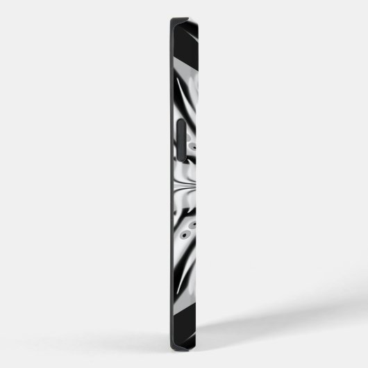 Grijze zwarte en witte vlinder Abstract Case-Mate iPhone Case (Achterkant / Rechts)