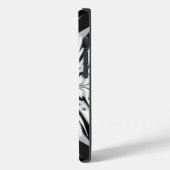 Grijze zwarte en witte vlinder Abstract Case-Mate iPhone Case (Achterkant / Links)