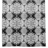 Grijze zwarte en witte vlinder Abstract Douchegordijn (Voorkant)