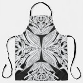 Grijze zwarte en witte vlinder Abstract Schort (Voorkant)