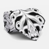 Grijze zwarte en witte vlinder Abstract Stropdas (Opgerold)