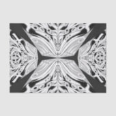 Grijze zwarte en witte vlinder Abstract Tissuepapier (Voorkant)