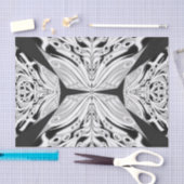 Grijze zwarte en witte vlinder Abstract Tissuepapier (Craft)
