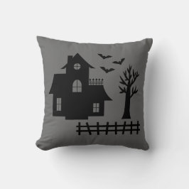 Grijze Zwarte Geheime Huis Griezelen Halloween Hui Kussen
