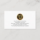 Grijze Zwarte Laag Gouden Nummers Calculator Visitekaartje (Achterkant)