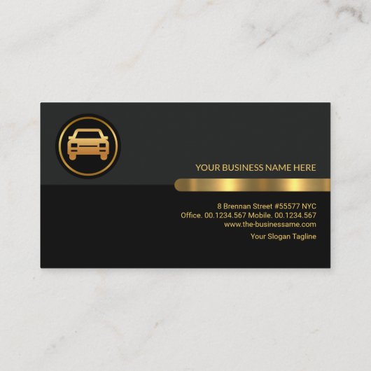 Grijze zwarte lagen Goud Tab Automatisch mechanisc Visitekaartje (Achterkant)