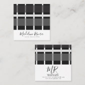 Grijze zwarte lijnen vormen het Tartanpatroon Vierkante Visitekaartje (Voorkant / Achterkant)