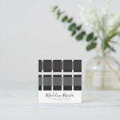 Grijze zwarte lijnen vormen het Tartanpatroon Vierkante Visitekaartje (Staand voorkant)