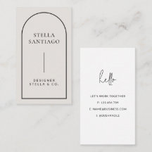 Grijze zwarte Modern Minimalistisch Visitekaartje