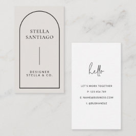 Grijze zwarte Modern Minimalistisch Visitekaartje