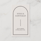 Grijze zwarte Modern Minimalistisch Visitekaartje (Voorkant)