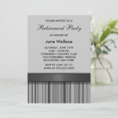 Grijze Zwarte Pensioen Partij Kaart (Staand voorkant)