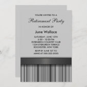 Grijze Zwarte Pensioen Partij Kaart (Voorkant / Achterkant)